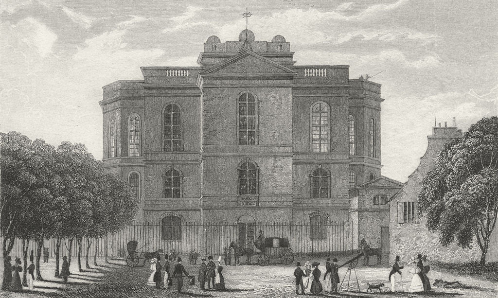 PARIS. L'observatoire. Pugin Telescope Dogs Avenue 1828 old antique print